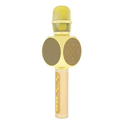 Караоке микрофон беспроводной YS-63 с изменением голоса, золотой-1
