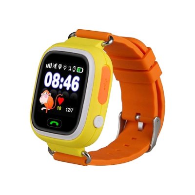 Детские часы Q90 с GPS (желтые)-1